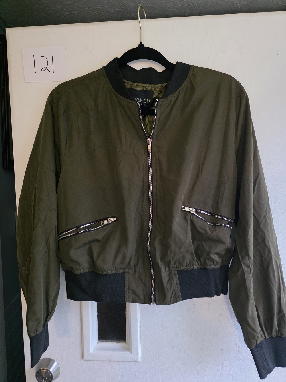 Forever 21 Olive Green Bomber Jacket